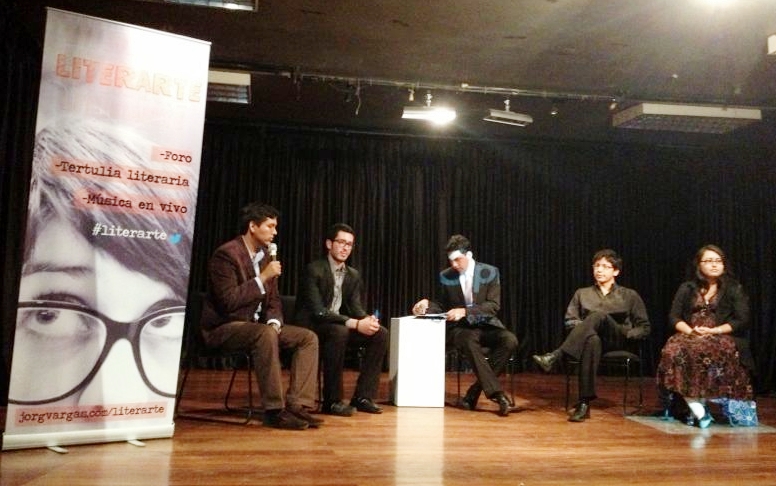 Jorge Vargas (i), Héctor Vanegas, Alcibar Yánez, Daniel León y Andrea Morán.